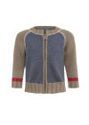 Wholesale Boys Long Sleeve Round Neck Colorblock Zipper Sweater Jacket - Liuhuamall