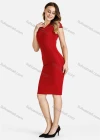 Wholesale Women's Plain V-Neck Cap Sleeve Pearl Decor Bodycon Knee Length Dress - Liuhuamall