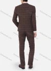 Wholesale  Men's Button Blazer&Vest&Suit Pants 3-Piece Plaid Slim Fit Suit Sets - Liuhuamall
