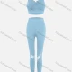 Wholesale Women's Yoga Gradient Breathable Crop Tank Top & High Waist Cut Out Mesh Ankle Length Legging 2 Piece Set 9# Clothing Wholesale Market Liuhua