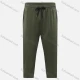 Wholesale Men's Casual & Sporty Plain Drawstring Elastic Waist Cropedd Tight Pants 1802# Army Green Clothing Wholesale Market Liuhua