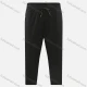 Wholesale Men's Casual & Sporty Plain Drawstring Elastic Waist Cropedd Tight Pants 1802# Black Clothing Wholesale Market Liuhua