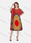 Wholesale Women's Elegant Allover Print Rhinestone Appliques Batwing Sleeve Midi Kaftan Abaya Robe Dress BFX-37-815# - Liuhuamall