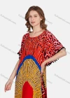 Wholesale Women's Elegant Allover Print Rhinestone Appliques Batwing Sleeve Midi Kaftan Abaya Robe Dress BFX-37-815# - Liuhuamall
