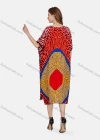 Wholesale Women's Elegant Allover Print Rhinestone Appliques Batwing Sleeve Midi Kaftan Abaya Robe Dress BFX-37-815# - Liuhuamall