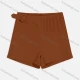 Wholesale Women's Summer Plain Buckled Belt Zipper Closure Hot Shorts 17# Clothing Wholesale Market Liuhua