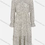Wholesale Women's Square Collar Poet Sleeve Leopard Print Elastic Waist Casual Dress preview