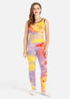 Wholesale Women's Summer Crop Tank Top&Pants Tie Dye Set - Liuhuamall
