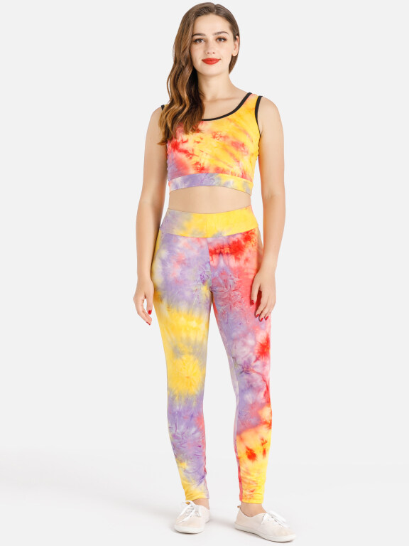 Women's Summer Crop Tank Top&Pants Tie Dye Set, Clothing Wholesale Market -LIUHUA, Tie%20Dye