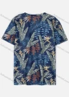Wholesale Men's Casual Crew Neck Short Sleeve Vacation Tropical Plant Print T-shirts 08# - Liuhuamall