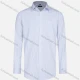 Wholesale Men's Business Collared Striped Print Patch Pocket Button Down Long Sleeve Shirt Blue Guangzhou Clothing Wholesale Market & Suppliers -LIUHUAMALL