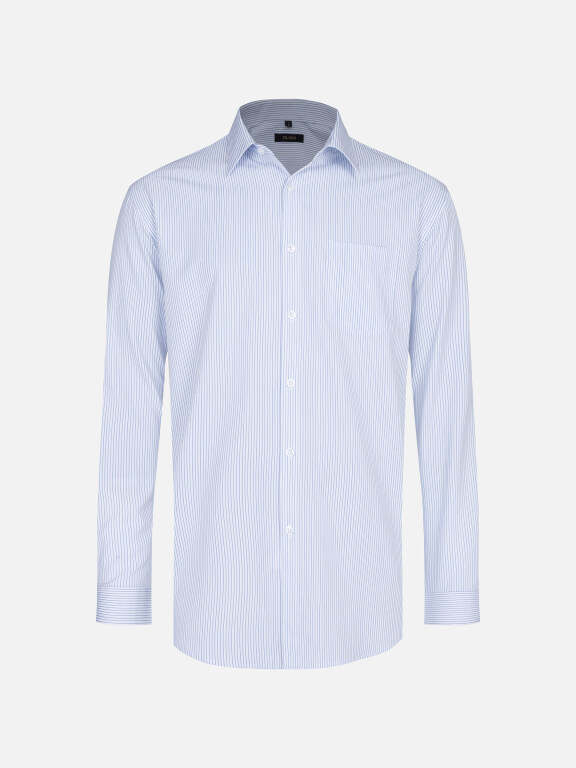 Men's Business Collared Striped Print Patch Pocket Button Down Long Sleeve Shirt, Clothing Wholesale Market -LIUHUA, Men, Men-s-Tops, Men-s-Hoodies-Sweatshirts