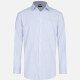 Men's Business Collared Striped Print Patch Pocket Button Down Long Sleeve Shirt Blue Clothing Wholesale Market -LIUHUA