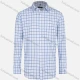 Wholesale Men's Casual Collared Plaid Print Patch Pocket Button Down Long Sleeve Shirt Blue Guangzhou Clothing Wholesale Market & Suppliers -LIUHUAMALL