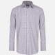 Men's Casual Collared Plaid Print Patch Pocket Button Down Long Sleeve Shirt Lavender Clothing Wholesale Market -LIUHUA