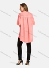 Wholesale Women's Casual V Stand Neck Short Sleeve Button Front dual Pockets Sequin Plain Top - Liuhuamall