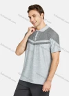 Wholesale Men's Athletic Short Sleeve Allover Print Splicing Plain Polo Shirts - Liuhuamall