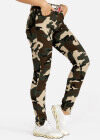 Wholesale Women's Camouflage Print Pocket Skinny Long Pants With Belt - Liuhuamall