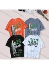 Wholesale Unisex's Men/Women Casual Letter & Cartoon Print Round Neck Short Sleeve Tee - Liuhuamall