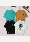 Wholesale Unisex's Men/Women Casual Letter & Cartoon Print Round Neck Short Sleeve Tee - Liuhuamall