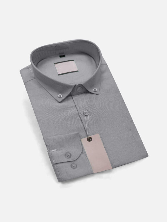 Men's Casual Plain Button Down Long Sleeve Shirts YM004#, Clothing Wholesale Market -LIUHUA, MEN