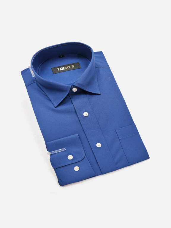 Men's Casual Plain Button Down Long Sleeve Shirts YM007#, Clothing Wholesale Market -LIUHUA, MEN, Casual-Top