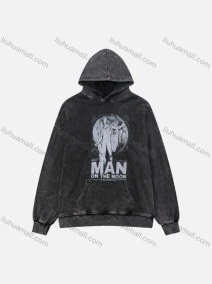 Wholesale Unisex Fashion 100%Cotton Graphic Distressed Long Sleeve Hoodie Pullover Sweatshirt XLY32#, LIUHUA CLOTHING WHOLESALE