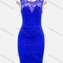 Wholesale Women's Casual Plain Guipure Lace Round Neck Zip Back Bodycon Knee Length Tank Dress preview