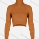 Wholesale Women's Rolled Neck Long Sleeve Crop Sweater B694# Clothing Wholesale Market Liuhua