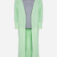 Women's Casual Long Sleeve Dual Pockets Plain Cardigan Mint Green Clothing Wholesale Market -LIUHUA