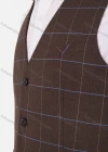 Wholesale  Men's Button Blazer&Vest&Suit Pants 3-Piece Plaid Slim Fit Suit Sets - Liuhuamall