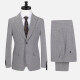 Men's Business Lapel Single Breasted Plain Flap Pockets Blazer Jacket & Pants 2 Piece Set S22306# Gray Clothing Wholesale Market -LIUHUA