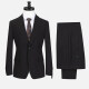 Men's Business Lapel Single Breasted Plain Flap Pockets Blazer Jacket & Pants 2 Piece Set S22306# Black Clothing Wholesale Market -LIUHUA
