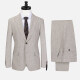 Men's Business Lapel Single Breasted Plain Flap Pockets Blazer Jacket & Pants 2 Piece Set S22306# Light Gray Clothing Wholesale Market -LIUHUA