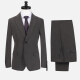 Men's Business Lapel Button Plain Flap Pockets Blazer Jacket & Pants 2 Piece Set X7518# Dark Gray Clothing Wholesale Market -LIUHUA