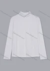Wholesale Women's Casual High Neck Long Sleeve Fitted Plain Top - Liuhuamall
