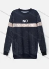 Wholesale Men's Casual Round Neck Slogan Print Fuzzy Knit Sweater - Liuhuamall