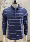 Wholesale Men's Casual Striped Long Sleeve Polo Shirt - Liuhuamall