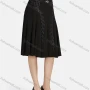 Wholesale Women's Casual High Waist Embroidery Rhinestone Ruffle Hem Knee Length Skirts preview