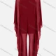 Wholesale Women's Plain Translucent Mesh Back Zip Batwing Sleeve Jumpsuit 25# Clothing Wholesale Market Liuhua