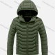 Wholesale Kids Hooded Casual Long Sleeve Zipper Pocket Thermal Puffer Jacket Army Green Clothing Wholesale Market Liuhua