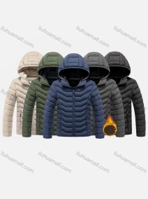 Wholesale Kids Hooded Casual Long Sleeve Zipper Pocket Thermal Puffer Jacket, LIUHUA CLOTHING WHOLESALE
