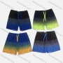 Wholesale Men's Casual Letter Print Gradient Drawstring Shorts 532# preview