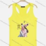 Wholesale Women's Casual Racerback Cartoon Slogan Graphic Tank Top preview