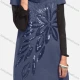 Wholesale Women's Casual Short Sleeve Turtleneck Butterfly Sequin Knit Tunic 350# 515# Clothing Wholesale Market Liuhua