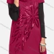 Wholesale Women's Casual Short Sleeve Turtleneck Butterfly Sequin Knit Tunic 350# 521# Clothing Wholesale Market Liuhua