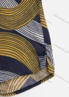 Wholesale Women's Wave Print Tie Neck Drop Shoulder Short Sleeve Knit Top - Liuhuamall