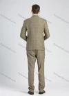 Wholesale Men's Formal Slim Fit Lapel Single Breasted Plaid Print Blazer & Trousers 2 Piece Sets - Liuhuamall