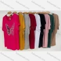 Wholesale Women's Casual Butterfly Print Rhinestone Crew Neck Short Sleeve Blouse preview