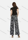 Wholesale Women's Casual High Waist Drawstring Rib-Knit Geo Wide Leg Pants 2016# - Liuhuamall